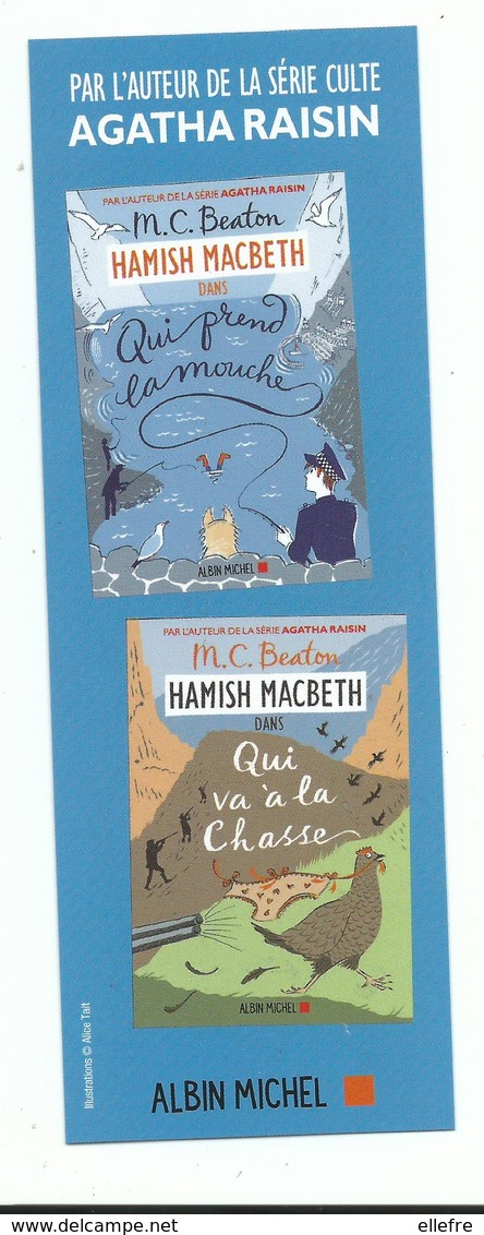 Marque Page Albin Michel BD Hamisch Macbeth Un Hercule Poirot à La Sauce Ecossaise - Marque-Pages