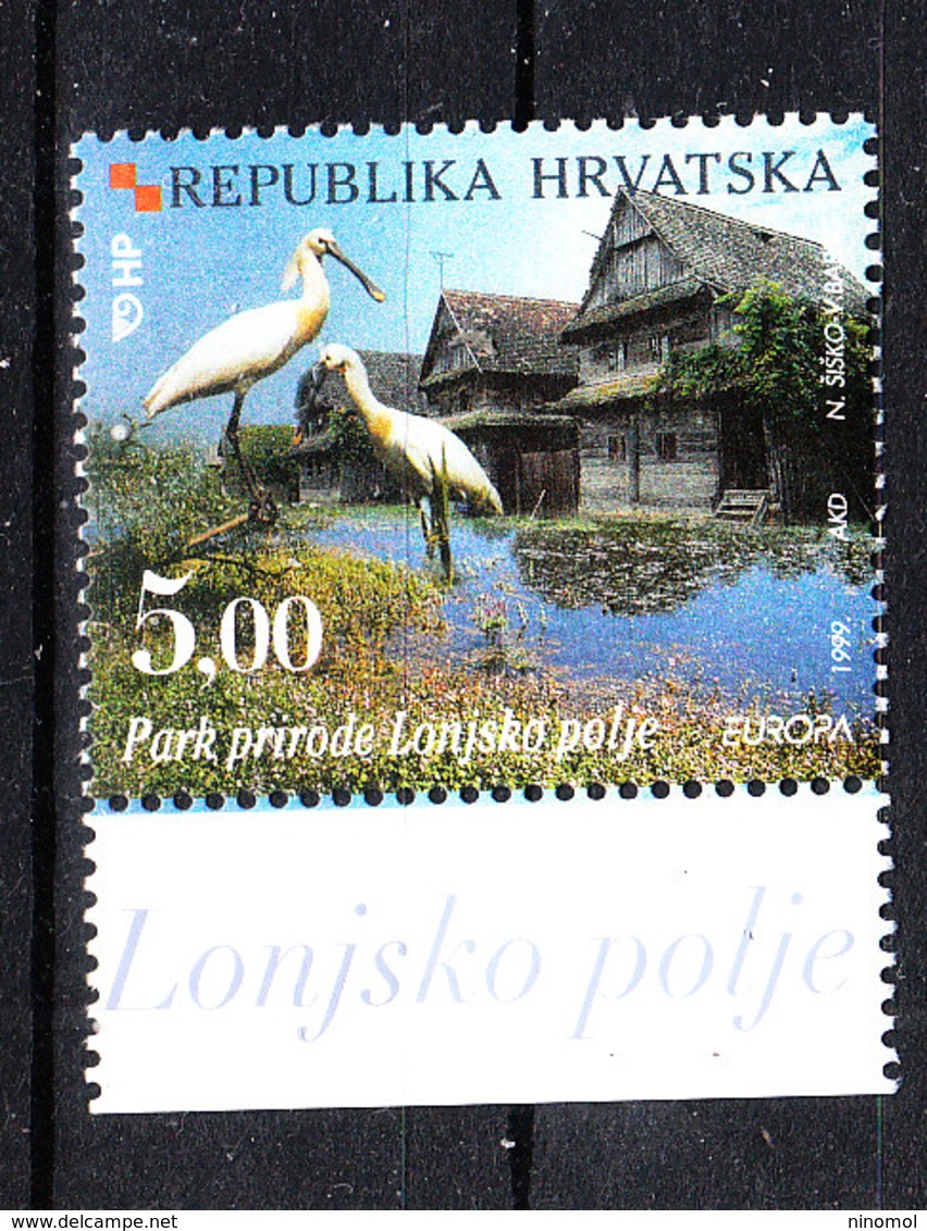 Croazia  - 1999.  Cicogne Nel Parco Nazionale Lonjsko Polje. Storks In The Lonjsko Polje National Park. MNH - Cicogne & Ciconiformi