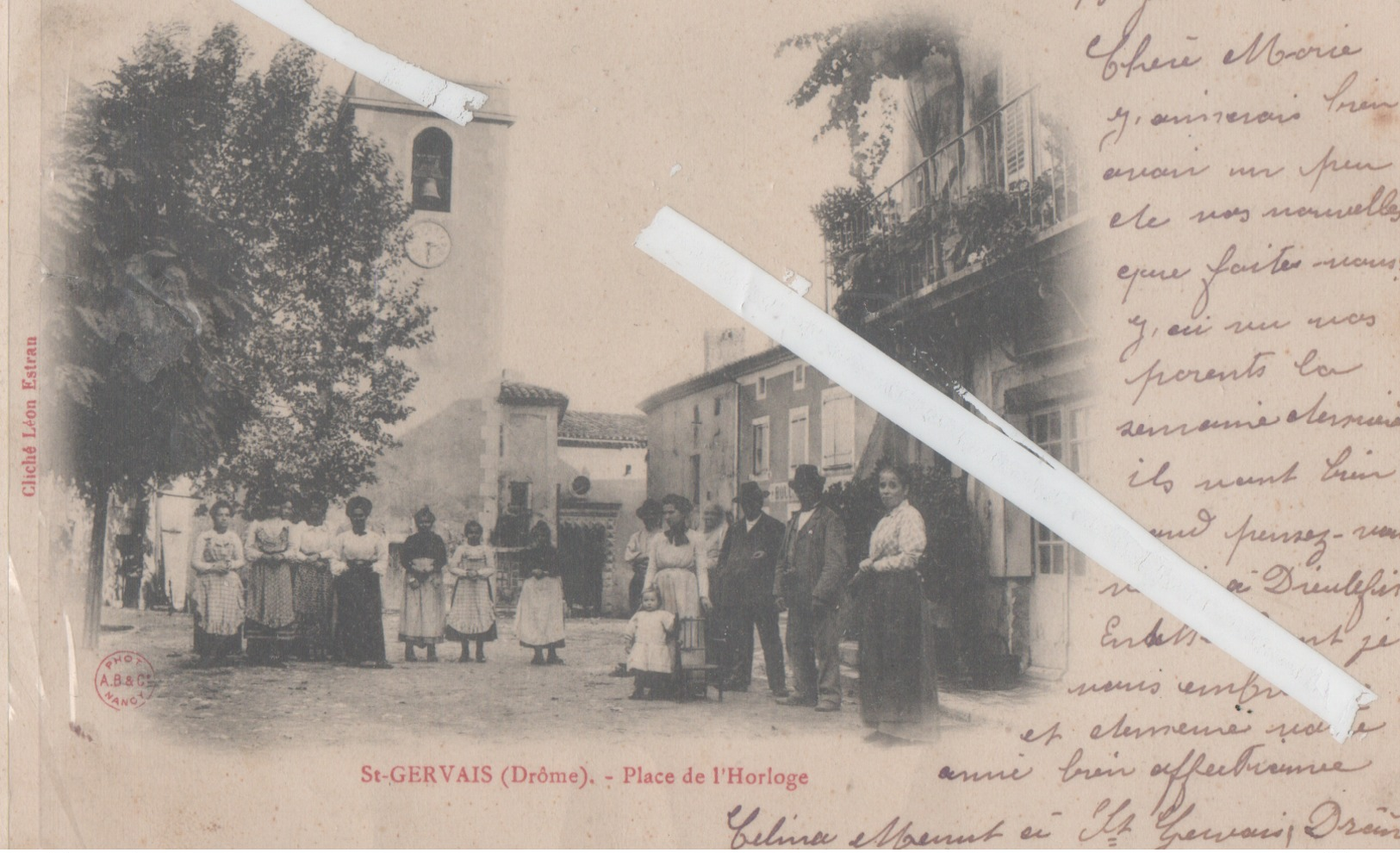 LOT 1009 DROME ST GERVAIS PLACE DE L'HORLOGE ANIMEE TOP 1903 - Other & Unclassified