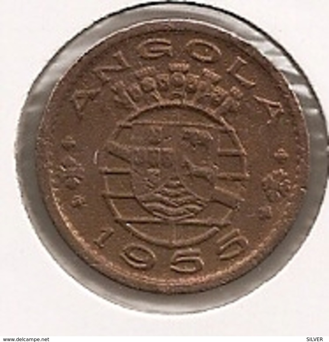 ANGOLA 50 CENTAVOS 1955 TRES RARE - Angola