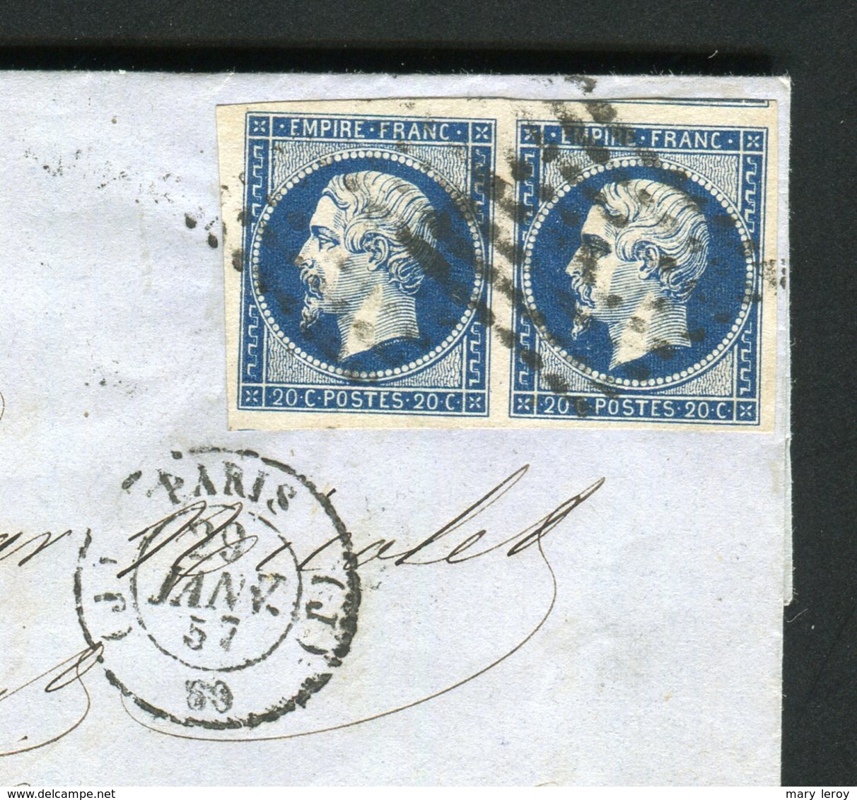 Superbe Lettre De Paris Pour La Chaux De Fonds ( Suisse 1857 ) - 1849-1876: Période Classique