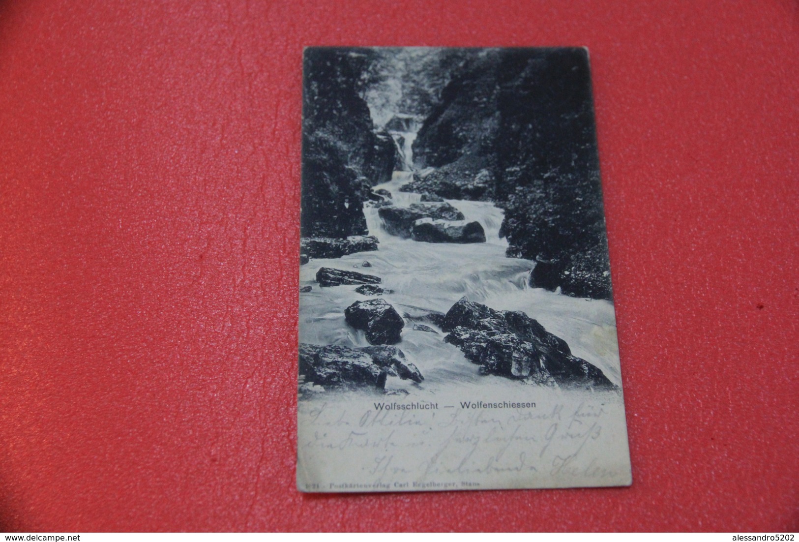 Nidwald Wolfsschlucht Wolfenschiessen 1902 + Timbre D' Arrive Siegburg - Wolfenschiessen