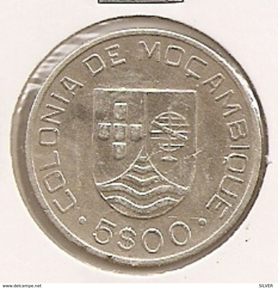MOCAMBIQUE PORTUGUES Mozambique 5$ ESCUDOS 1935 SILVER 7*0,650 AG - Mozambique