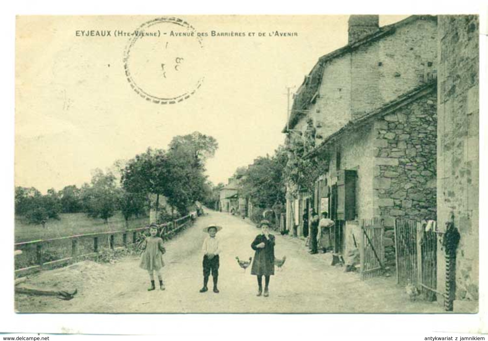 France Eyjeaux Hte Vienne Avenue Des Barrieres Et De L'Avenir 1908 R - Altri & Non Classificati