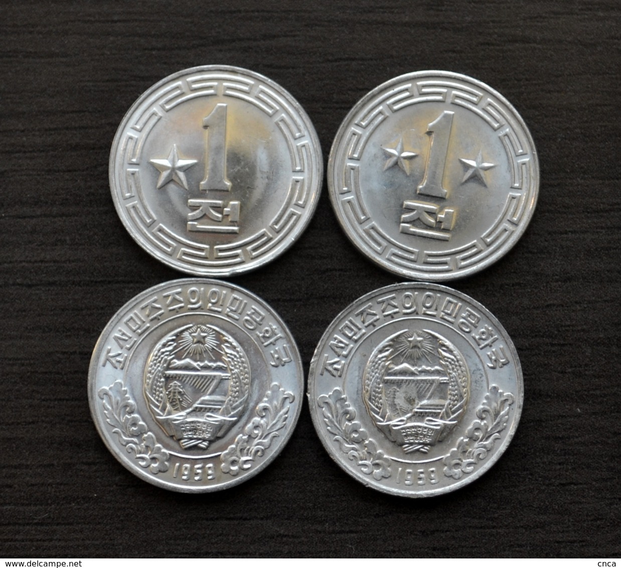 KOREA SET 2 COINS 1 Chon 1 Star, ☆+ 2 Stars,☆☆ UNC COIN CURRENCY SOCIALISM ASIA - Korea (Nord-)