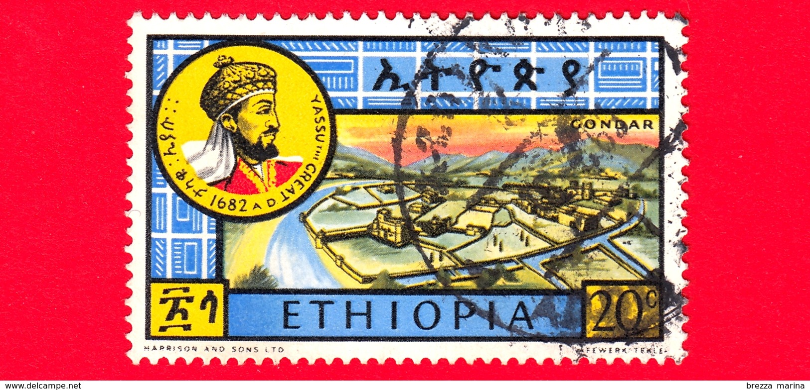 ETIOPIA - Usato - 1964 - Grandi Leader Etiopi II - Yassu, Imperatore Dal 1682-1706 - 20 - Etiopía