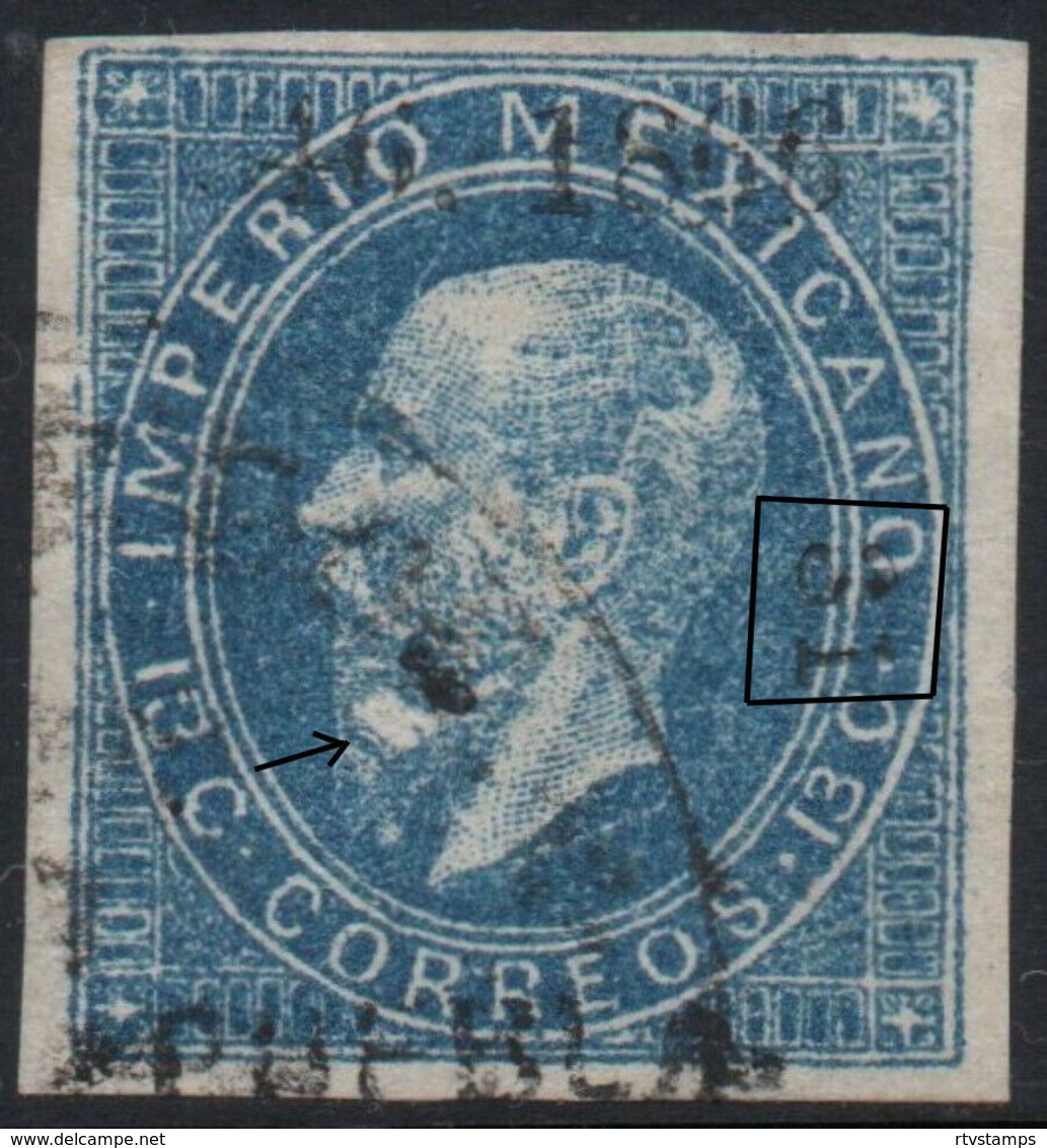 MEXICO - 1866, MAXI.- 13c. 46-1866, PUEBLA, SUB-31, SAN MARTIN TEXMELUCAN, RARE  USED! - Mexico