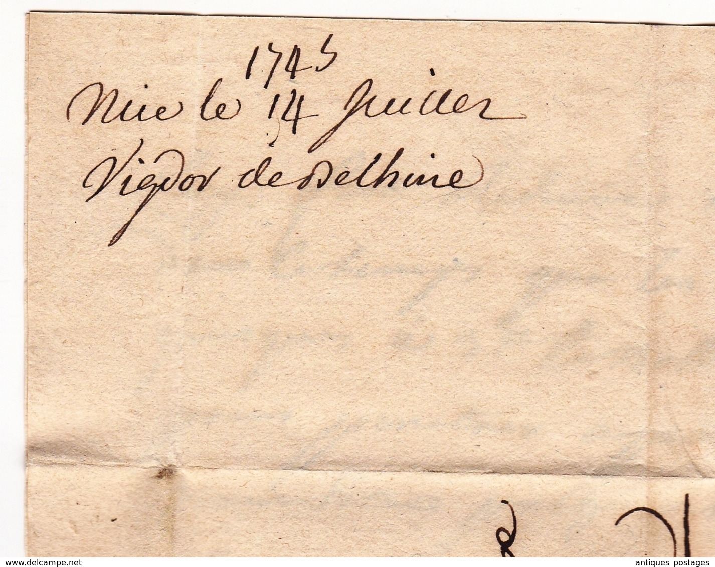 Lettre 1845 Nice Nizza Marseille Pierre Honoré Roux Balles De Coton Cotone Salvador Et Lazzero Recanati Livorno - Sardinië
