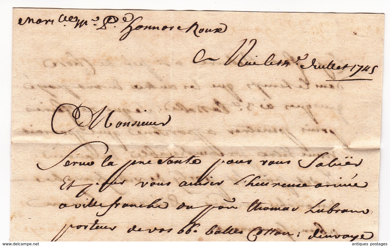 Lettre 1845 Nice Nizza Marseille Pierre Honoré Roux Balles De Coton Cotone Salvador Et Lazzero Recanati Livorno - Sardaigne