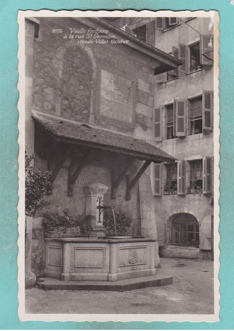 Small Post Card Of Vieille Fontaine A La Rue St Germain,Geneve.V100. - Genève