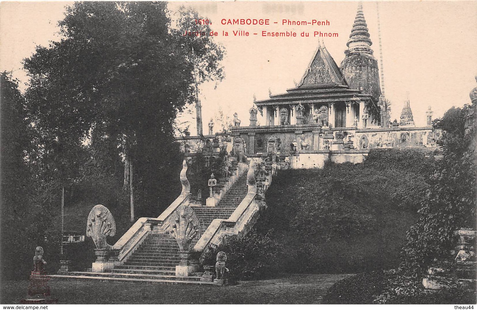 ¤¤  -  CAMBODGE   -  PHNOM-PENH   -  Jardin De La Ville  -  Ensemble Du Phnom   -  ¤¤ - Cambodge