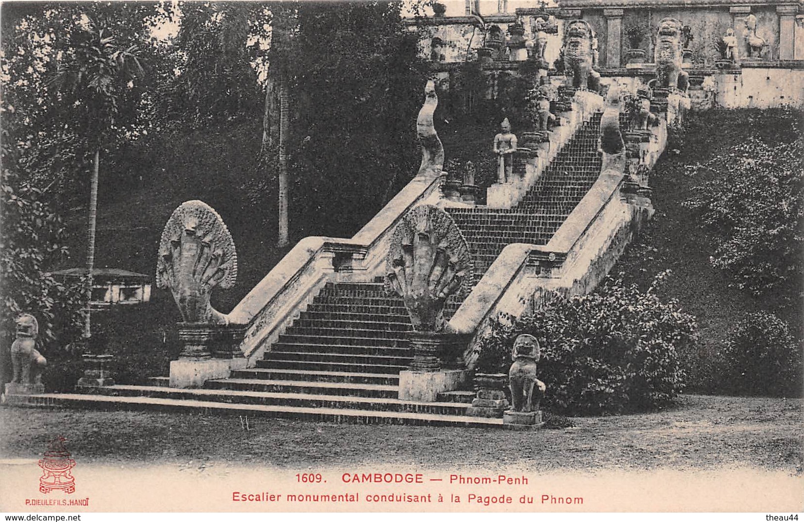 ¤¤  -  CAMBODGE   -  PHNOM-PENH   -  Escalier Monumental Conduisant à La Pagode Du Phnom   -  ¤¤ - Cambodge