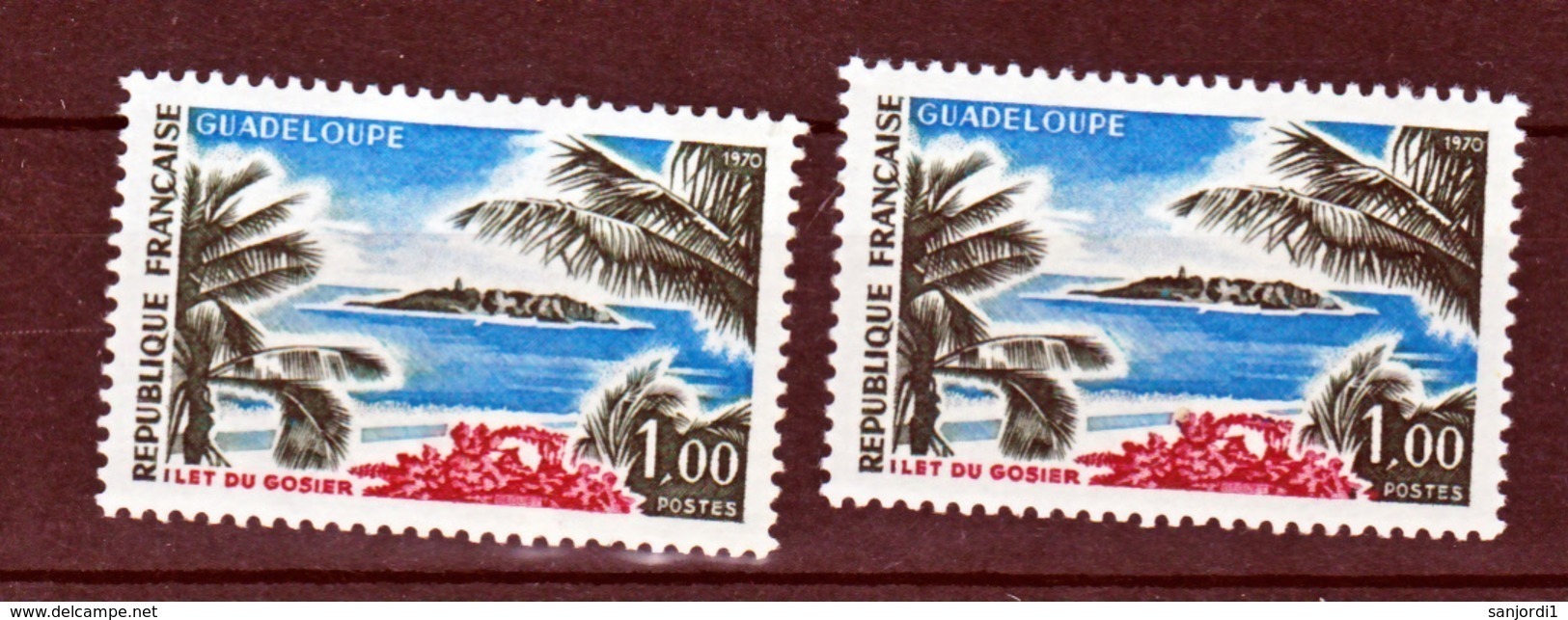 France 1646 Variétés Gomme Tropicale Et Normal Peu Visible Sur Scan Ilet Du Gosier Neuf ** TB MNH Sin Charnela Yvert 40 - Neufs