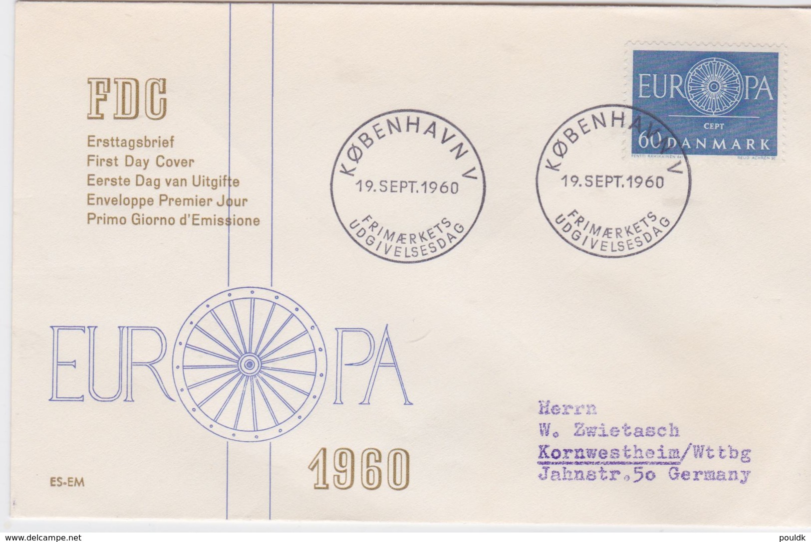 Denmark 1960  FDC Europa CEPT (G84-84) - 1960