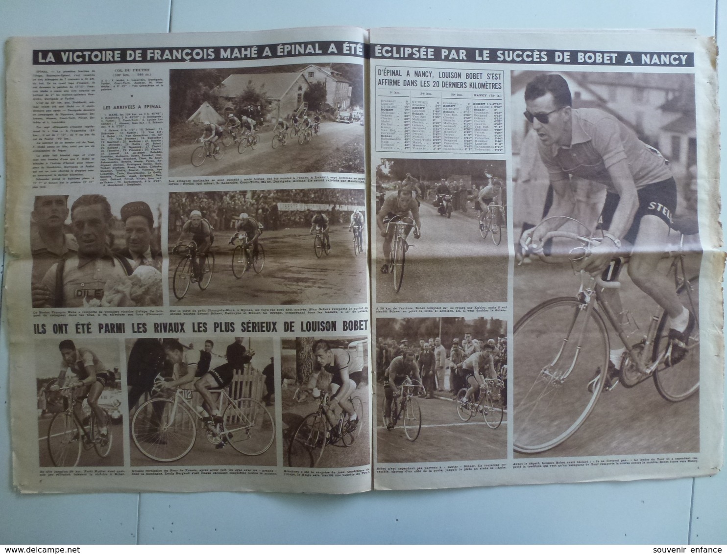 Miroir Des Sports 2 Aout 1954 473 Cyclisme Bobet Tour De France Télégraphe François Mahé Epinal - Sport