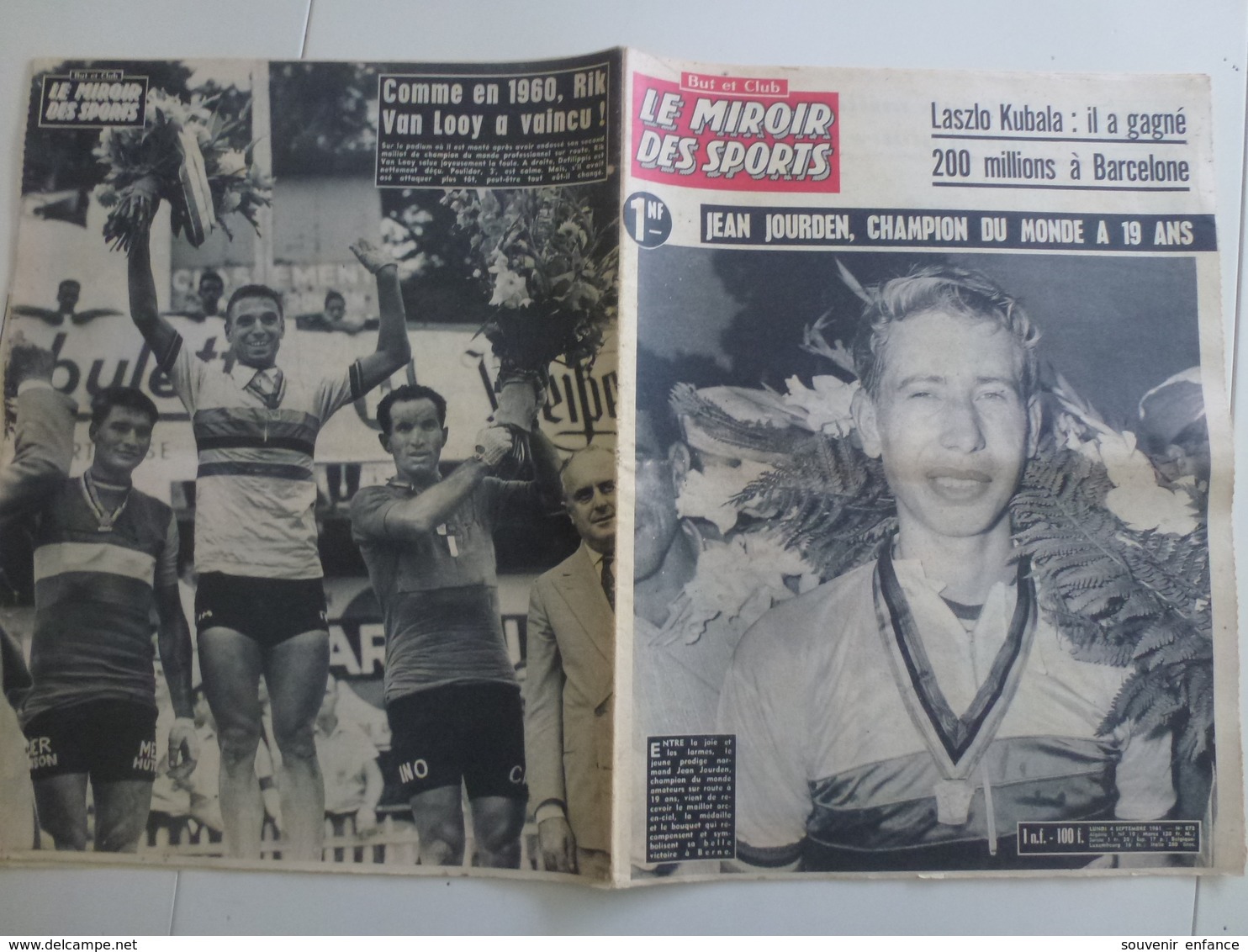 Miroir Des Sports 4 Septembre 1961 Jean Jourden Cyclisme Football Kubala - Sport