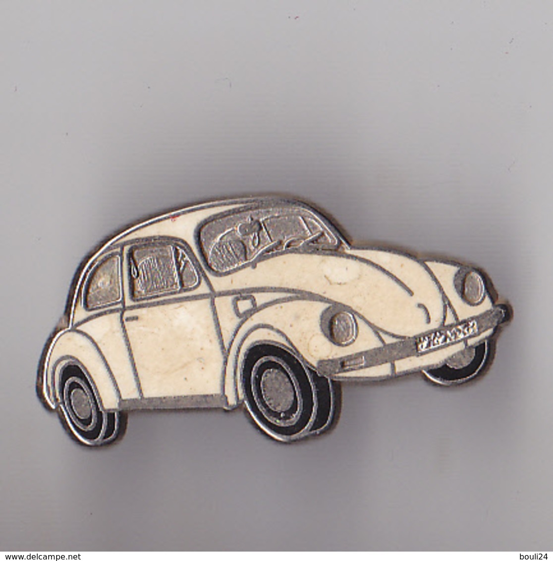 PIN'S THEME AUTOMOBILE  WOLKSWAGEN  LA COCCINELLE  BLANCHE - Volkswagen