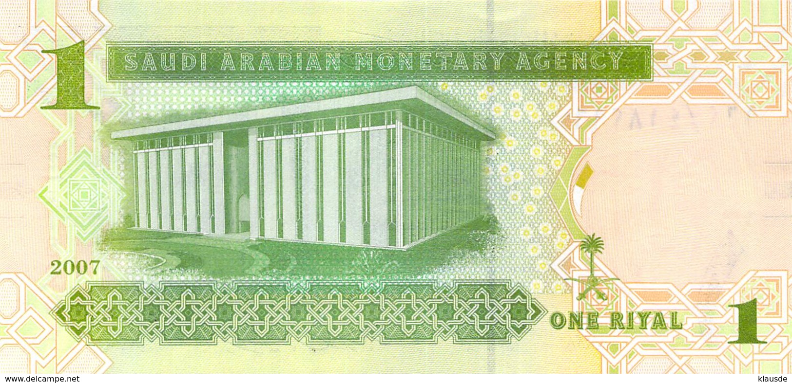 1 Riyal Saudi Arabien 2007 UNC - Saudi Arabia