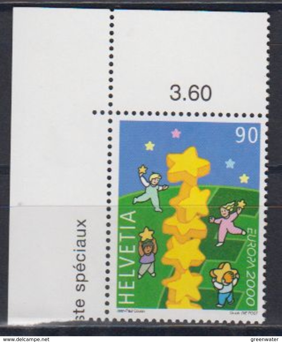 Europa Cept 2000 Switzerland 1v (corner) ** Mnh (43089I) - 2000