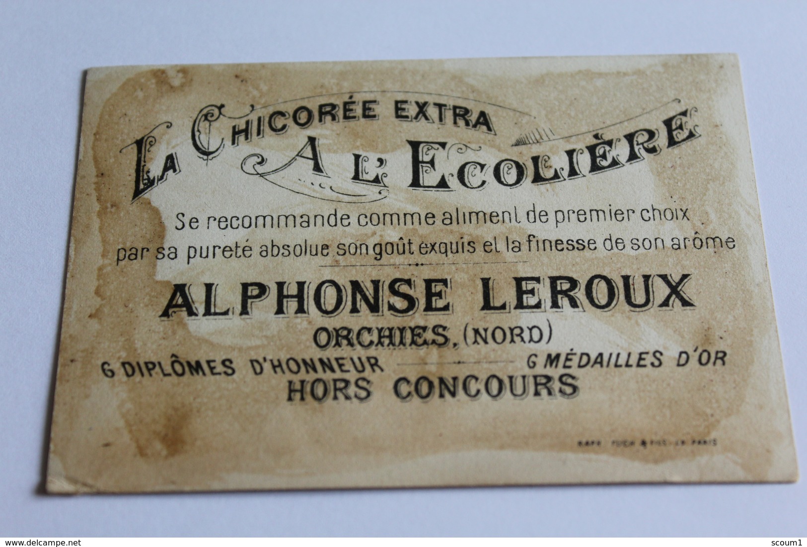 Chromos Chromo  La Chicoree Extra A L Ecoliere  ELEPHANT Alphonse Leroux Orchies Nord - Thé & Café
