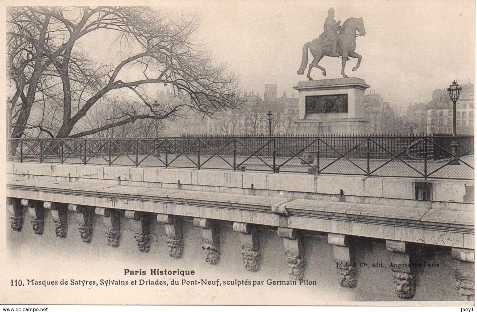 Cpa Paris Historique ,masques De Satyres,Sylvains Et Driades Du Pont Neuf,sculpteur Germain Pilon. - Konvolute, Lots, Sammlungen