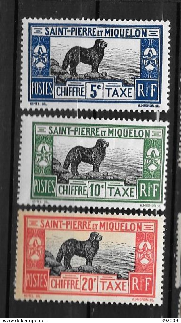 TAXE - 1932 - N° 21 à 23 *MH  - Chiens - Postage Due