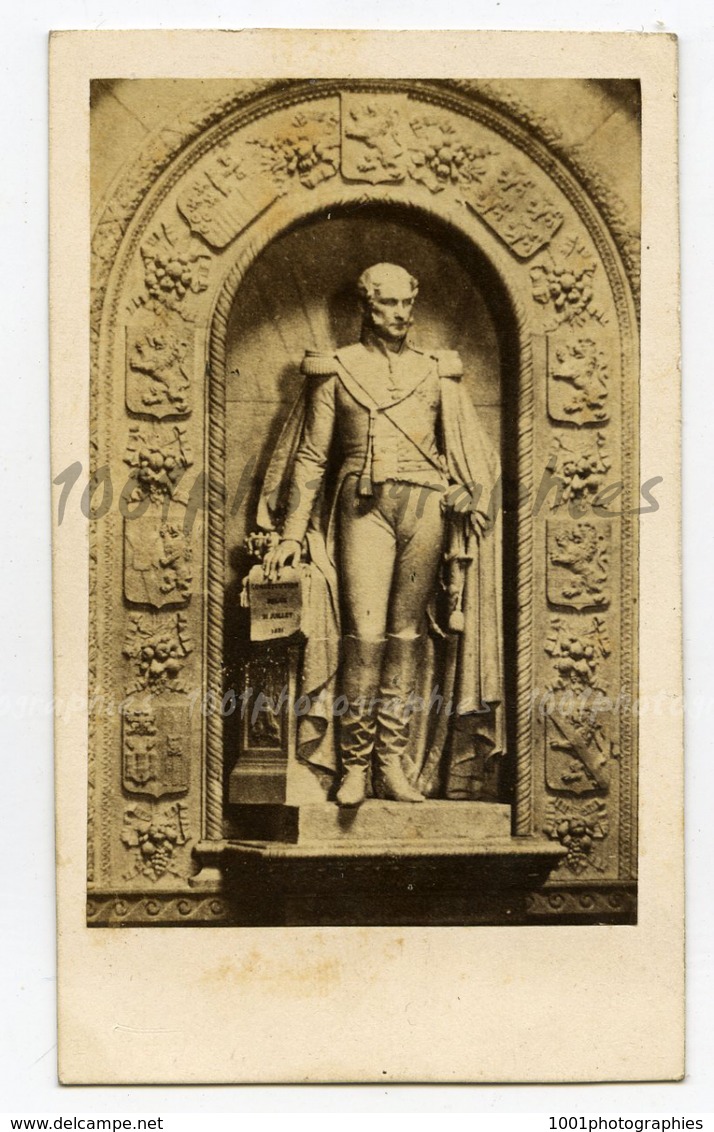 CDV Anonyme,  Portrait En Statue Du Roi L&eacute;opold 1er. - Autres & Non Classés