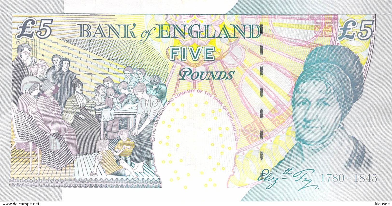 Five Pounds England 2002 AU/EF (II) - 5 Pond