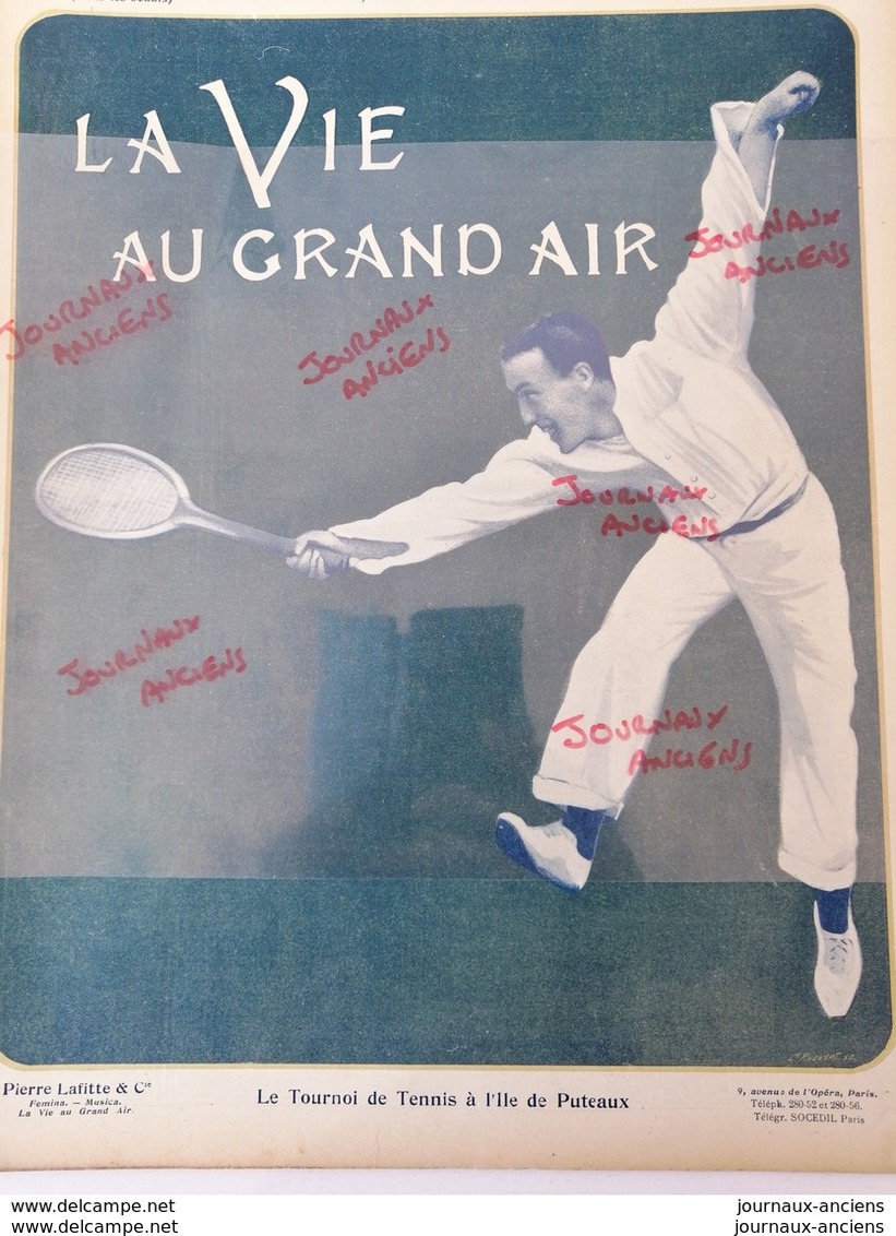 1904 LE TOURNOI DE TENNIS À L'ÎLE DE PUTEAUX - Ohne Zuordnung