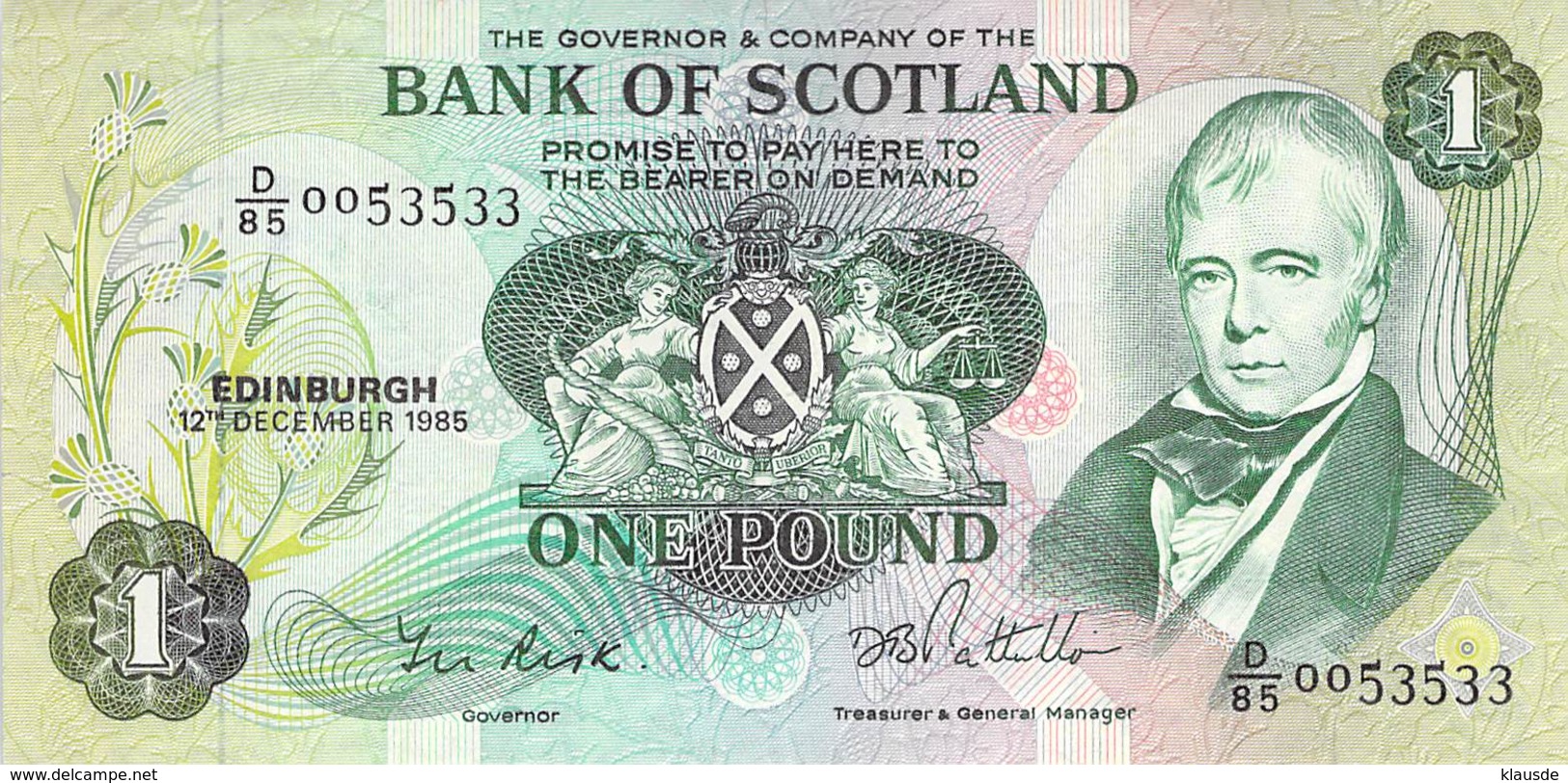 One Pound Scottland 1985 AU/EF (II) - 1 Pound