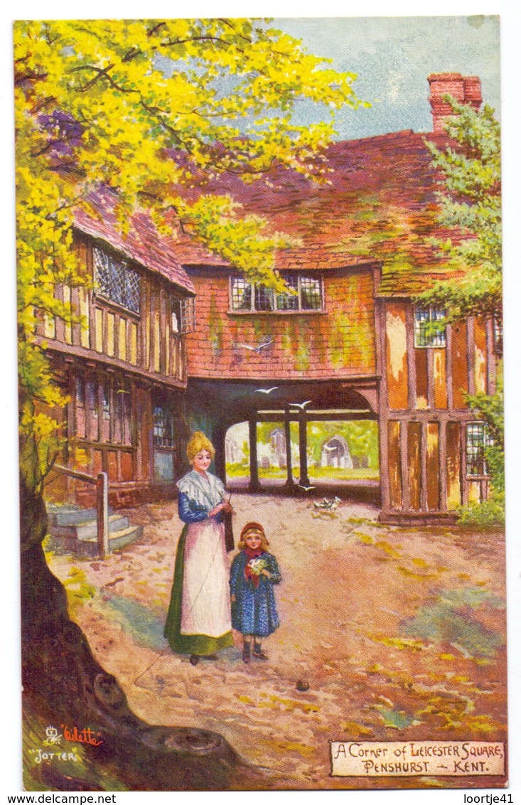 PC - Corner Of Leiscester Square - Penshurst Kent - Ed. Oilette Raphael Tuck Postcard - Autres & Non Classés