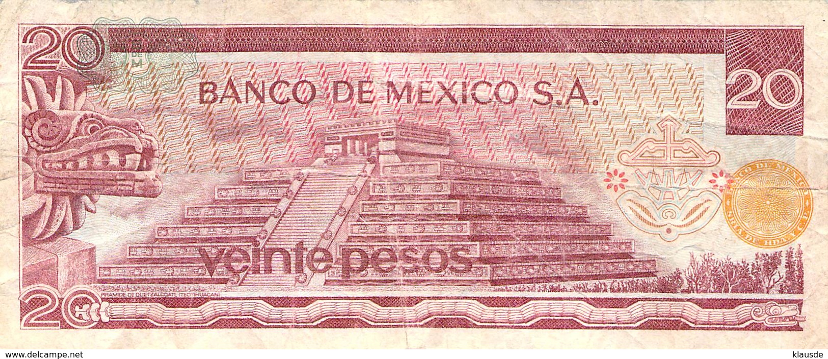 20 Pesos Mexico 1973 VG/G (IV) - Mexiko