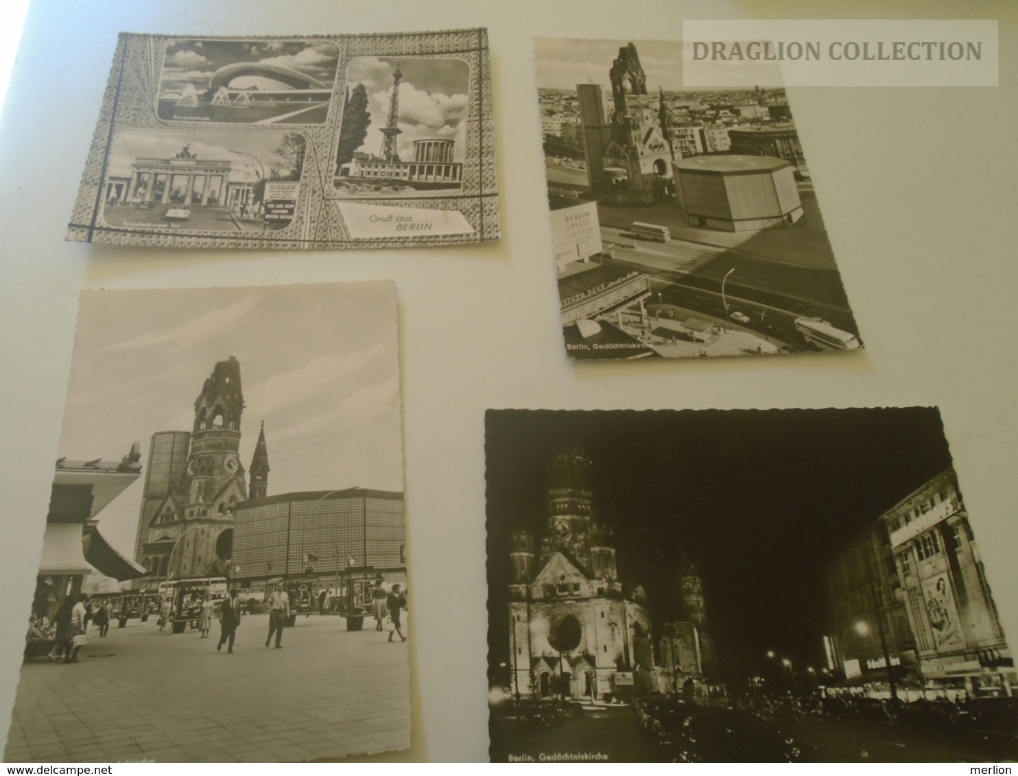 D164197 Deutschland - Berlin  Gedächtniskirche  U-Bhf. Zoo Autobus -Lot Of 4 Postcards - Otros & Sin Clasificación