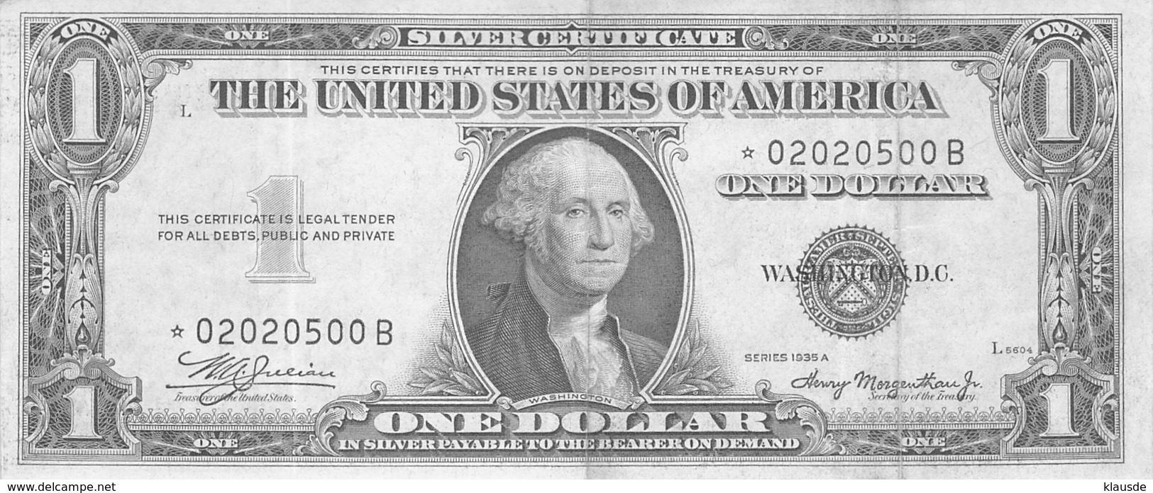 One Dollar USA VF/F (III) - Silver Certificates – Títulos Plata (1928-1957)