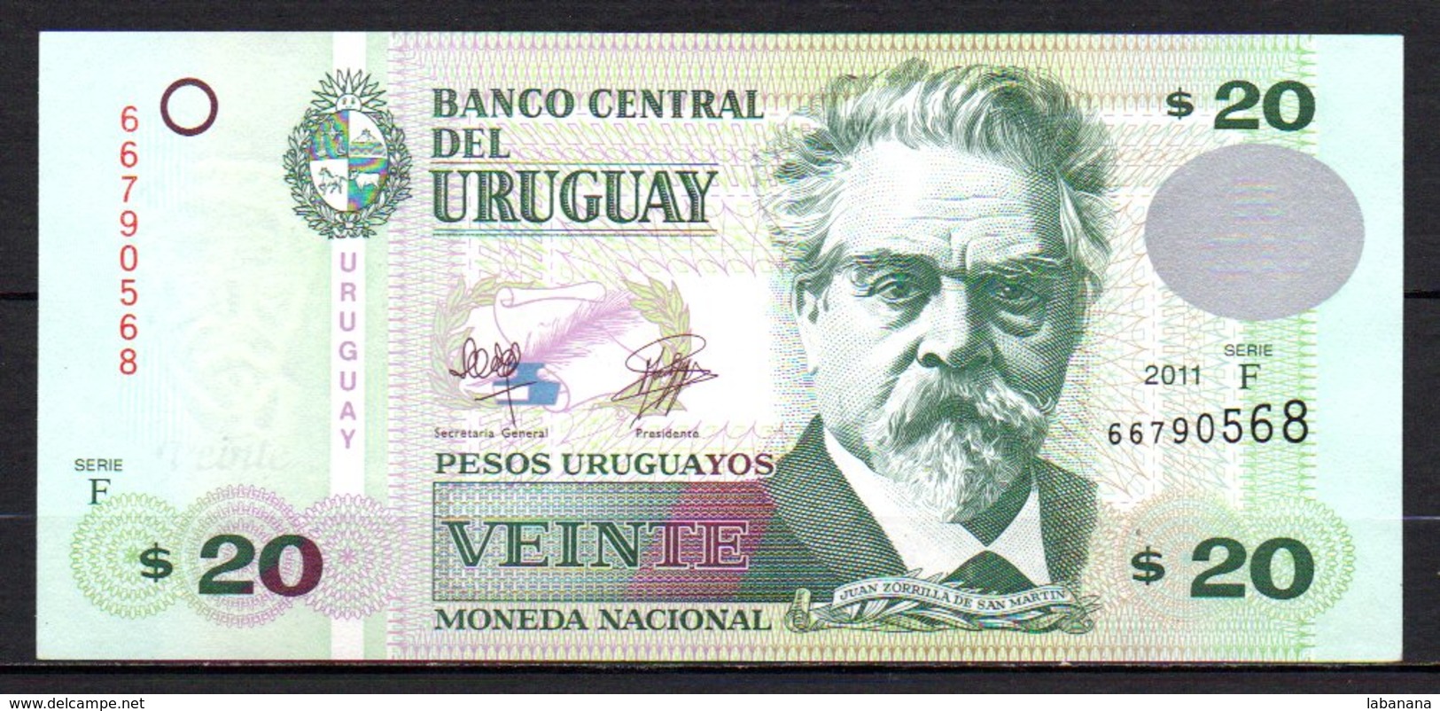 624-Uruguay Billet De 20 Pesos 2011 F667 - Uruguay