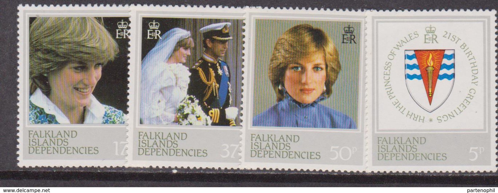 Falkland Island Dep. 1982 Princess Diana 21st Birthday MNH - Case Reali