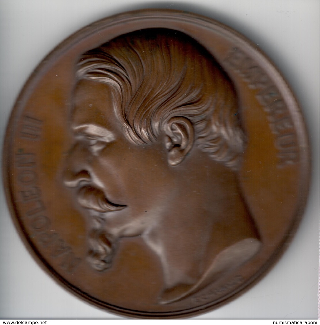Napoleon III Empereur Medaille 1859 Asile Imperial Du Vesinet Inaugurè  29 September 1859  F. Chabaud Fdc Unc Astuccio - Royaux / De Noblesse