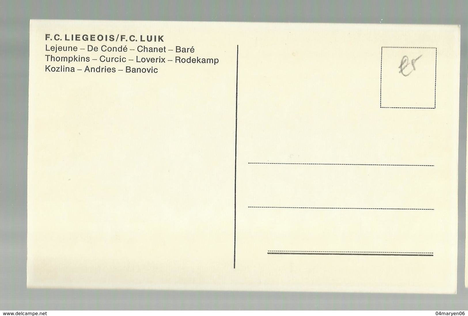 **F.C.  LIEGEOIS / F.C. LUIK  **-- - Football