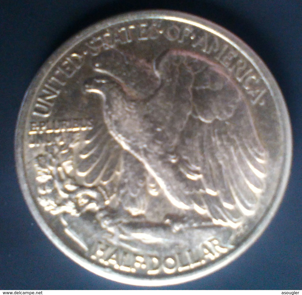 USA HALF 1/2 DOLLAR 1936 LIBERTY AU "free Shipping Via Registered Air Mail" - 1916-1947: Liberty Walking (Liberté Marchant)