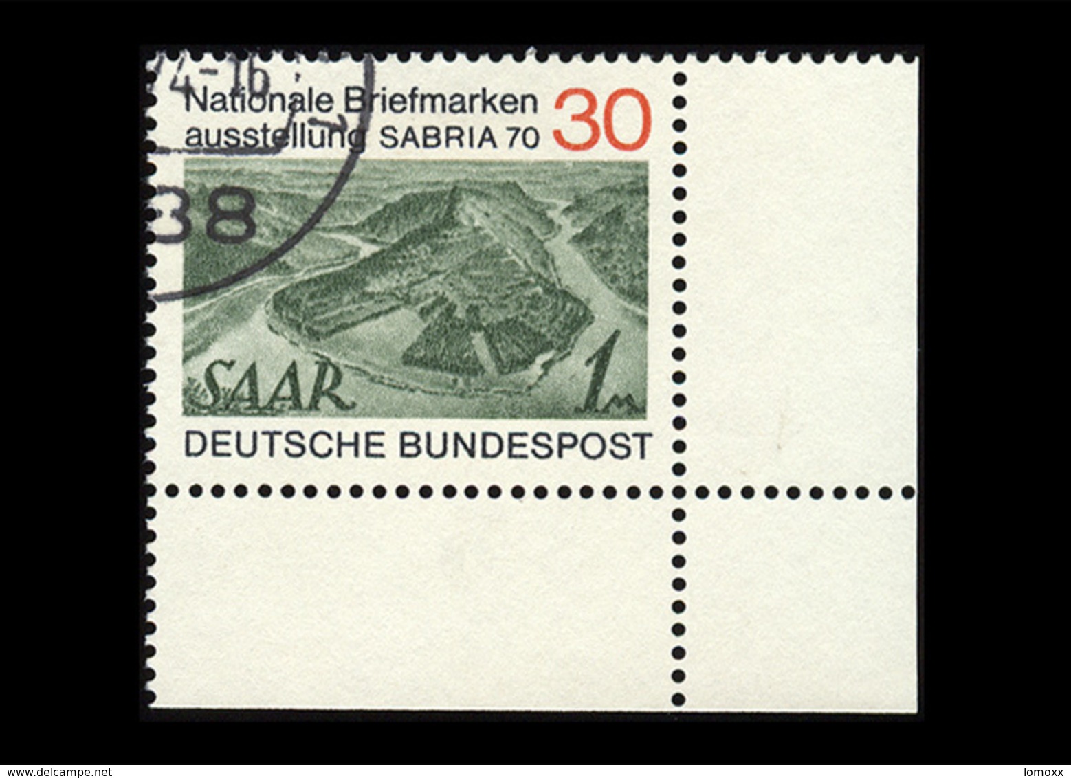 BRD 1970, Michel-Nr. 619, SAPRIA 70, 30 Pf., Eckrand Unten Rechts, Gestempelt - Gebraucht