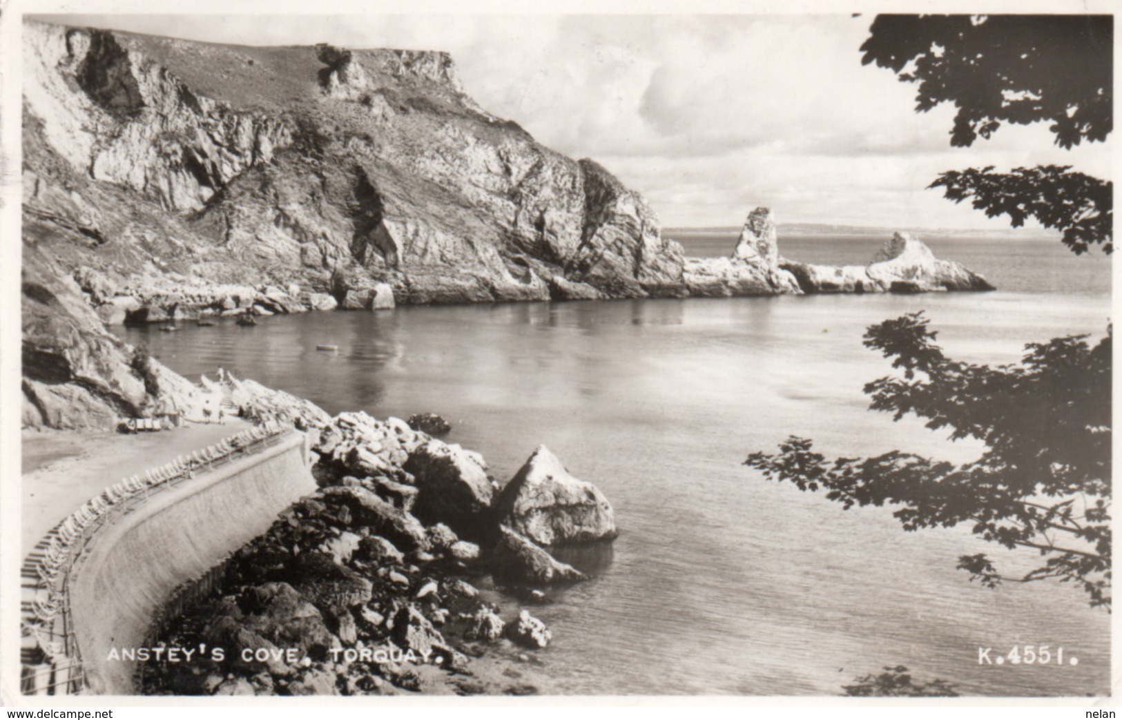 ANSTEY S COVE-TORQUAY-REAL PHOTO-1956 - Torquay