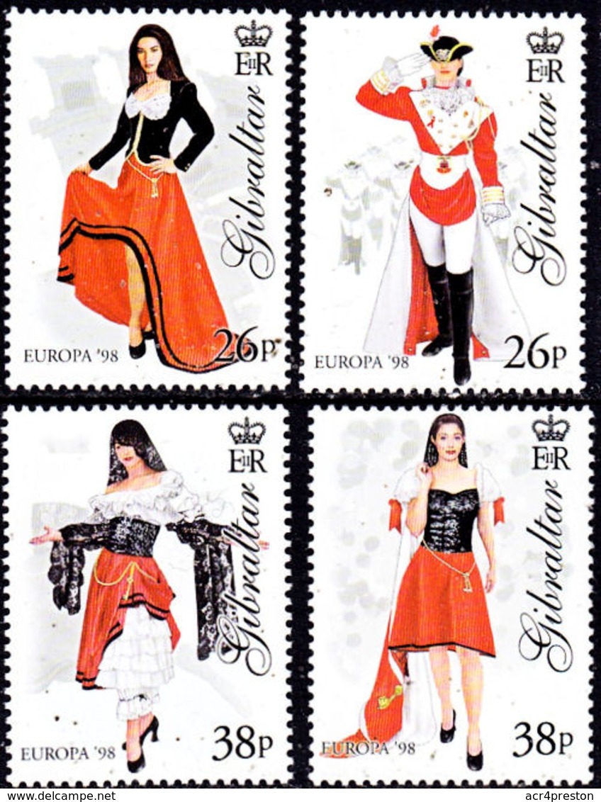 A1322 GIBRALTAR 1998, SG 834-7   Europa, Festivals,  Miss Gibraltar, MNH - Gibilterra