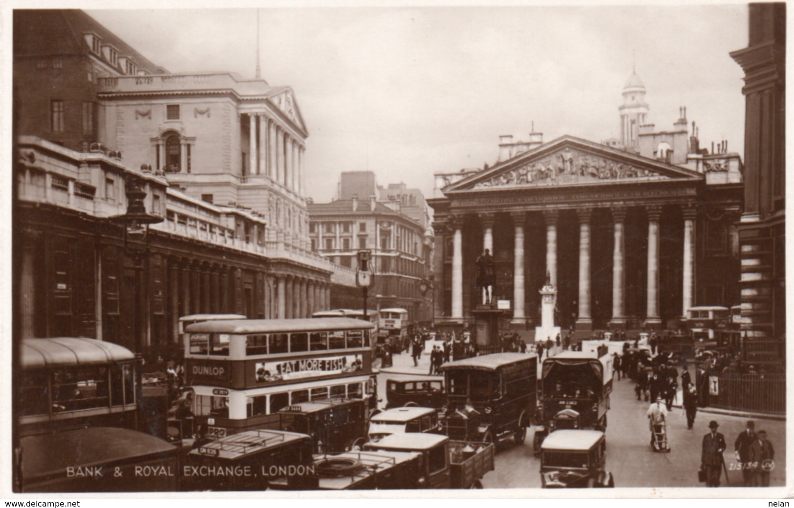 ROYAL EXCHANGE AND BANK OF ENGLAND-LONDON-REAL PHOTO- 1949 - Altri & Non Classificati