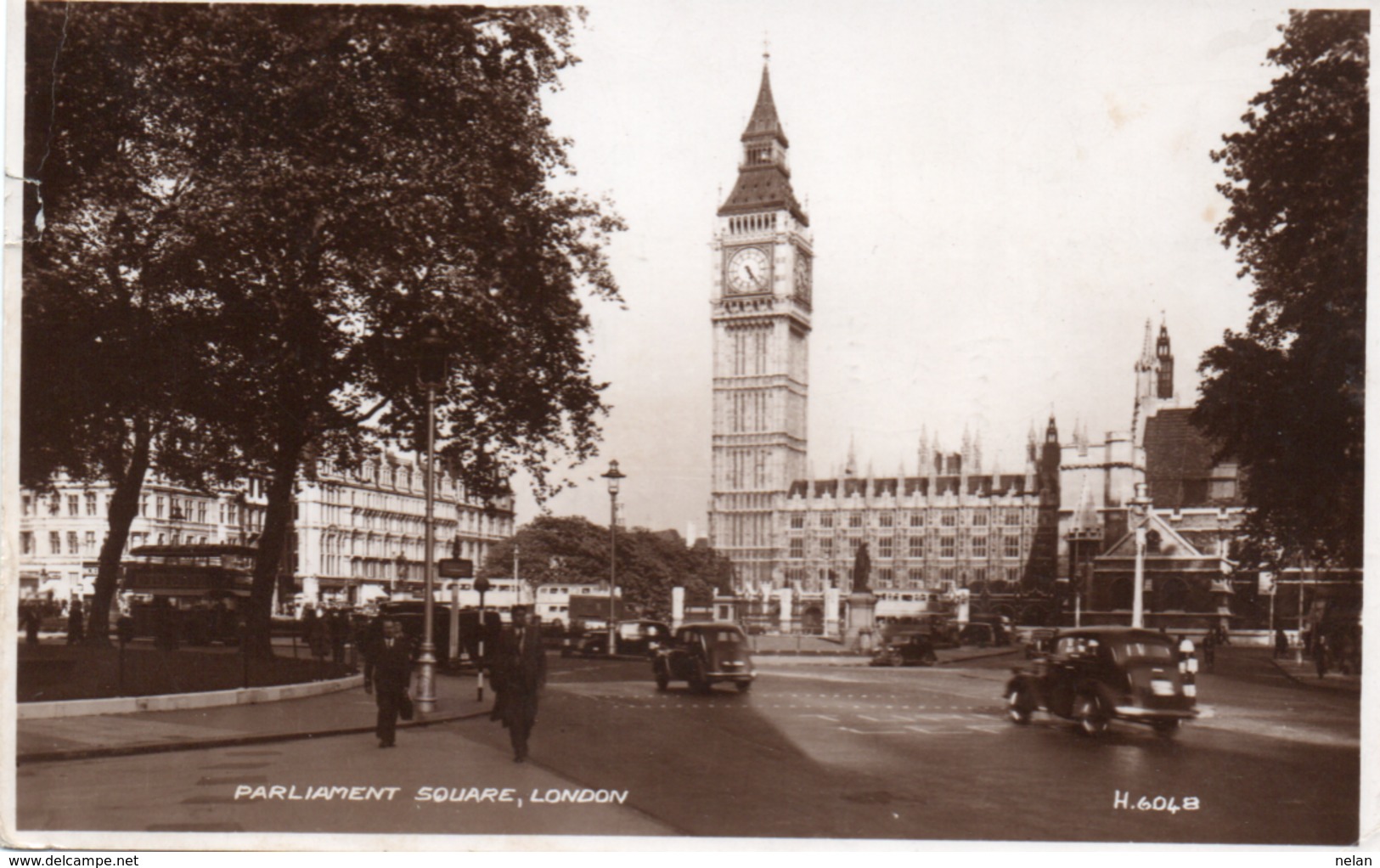 PARLIAMENT SQUARE-LONDON-REAL PHOTO-VIAGGIATA 1950 - Houses Of Parliament