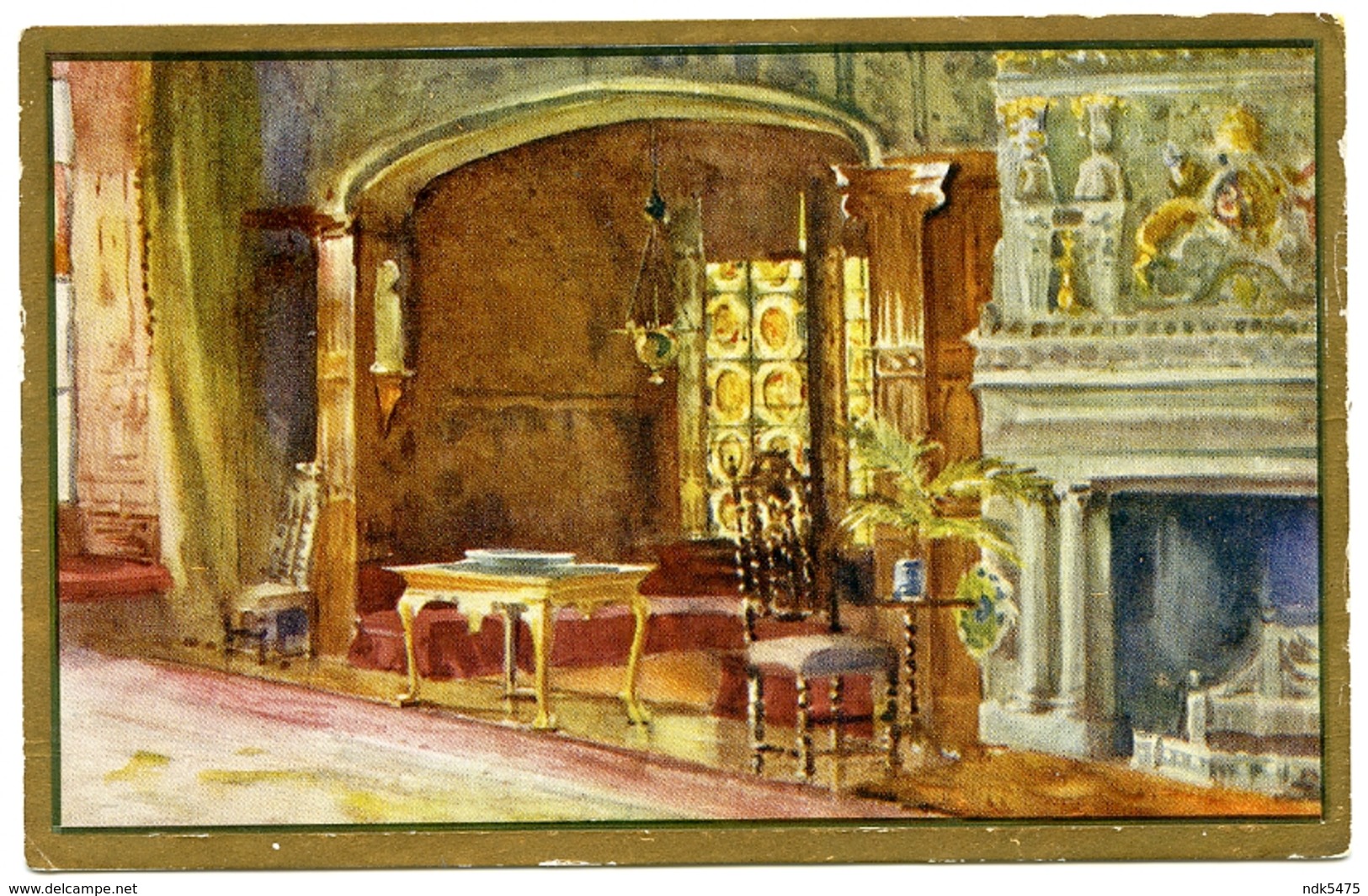 ARTIST : MISS K. WYATT - LYME PARK, CHESHIRE - THE DRAWING ROOM - 1900-1949