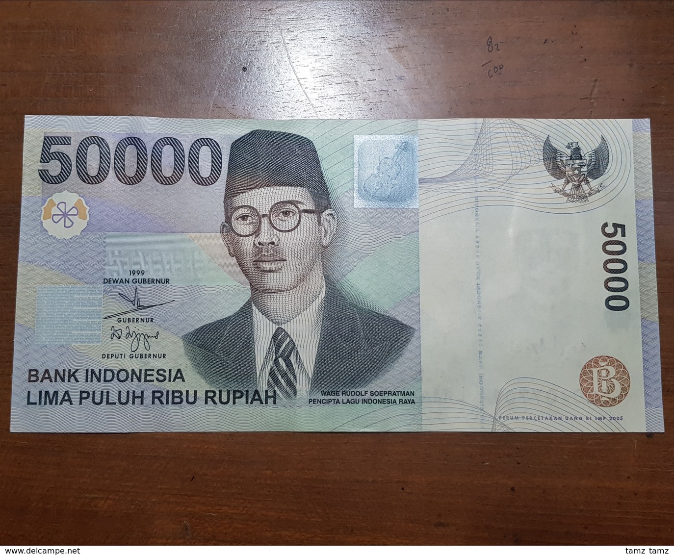 Indonesia 50,000 50000 Rupiah Violin Hologram 1999 UNC - Indonesia