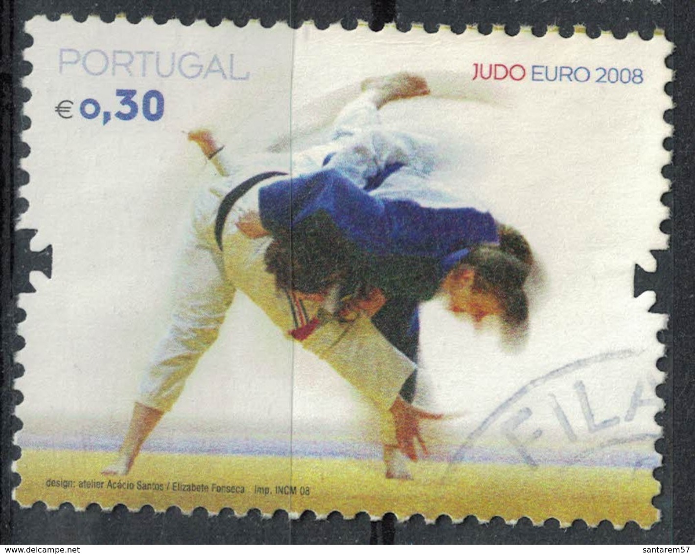 Portugal 2008 Oblitéré Used Art Martial Euro De Judo à Lisbonne SU - Oblitérés