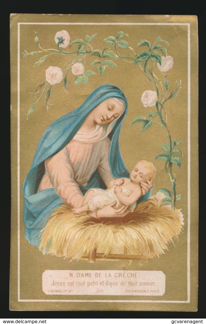 HEILIG PRENTJE - IMAGE PIEUSE - 11 X 7 CM --  N.DAME DE LA CRECHE - Devotieprenten