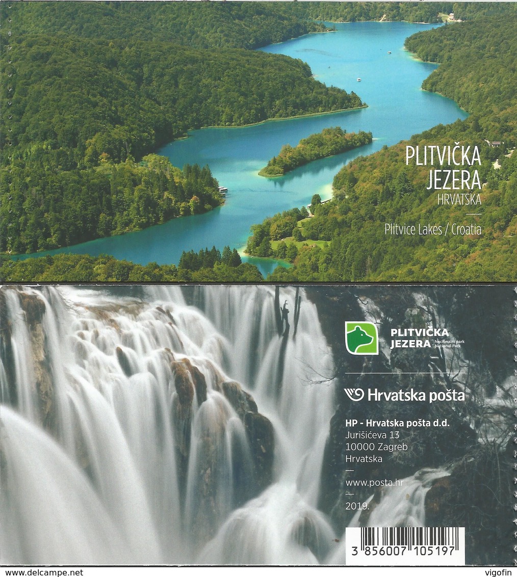 HR 2019-1397-400, CROATIAN TURISAN - PLITVICE LAKES, CROATIA HRVATSKA, BOOKLET WHIT 4S/S, MNH - Croacia