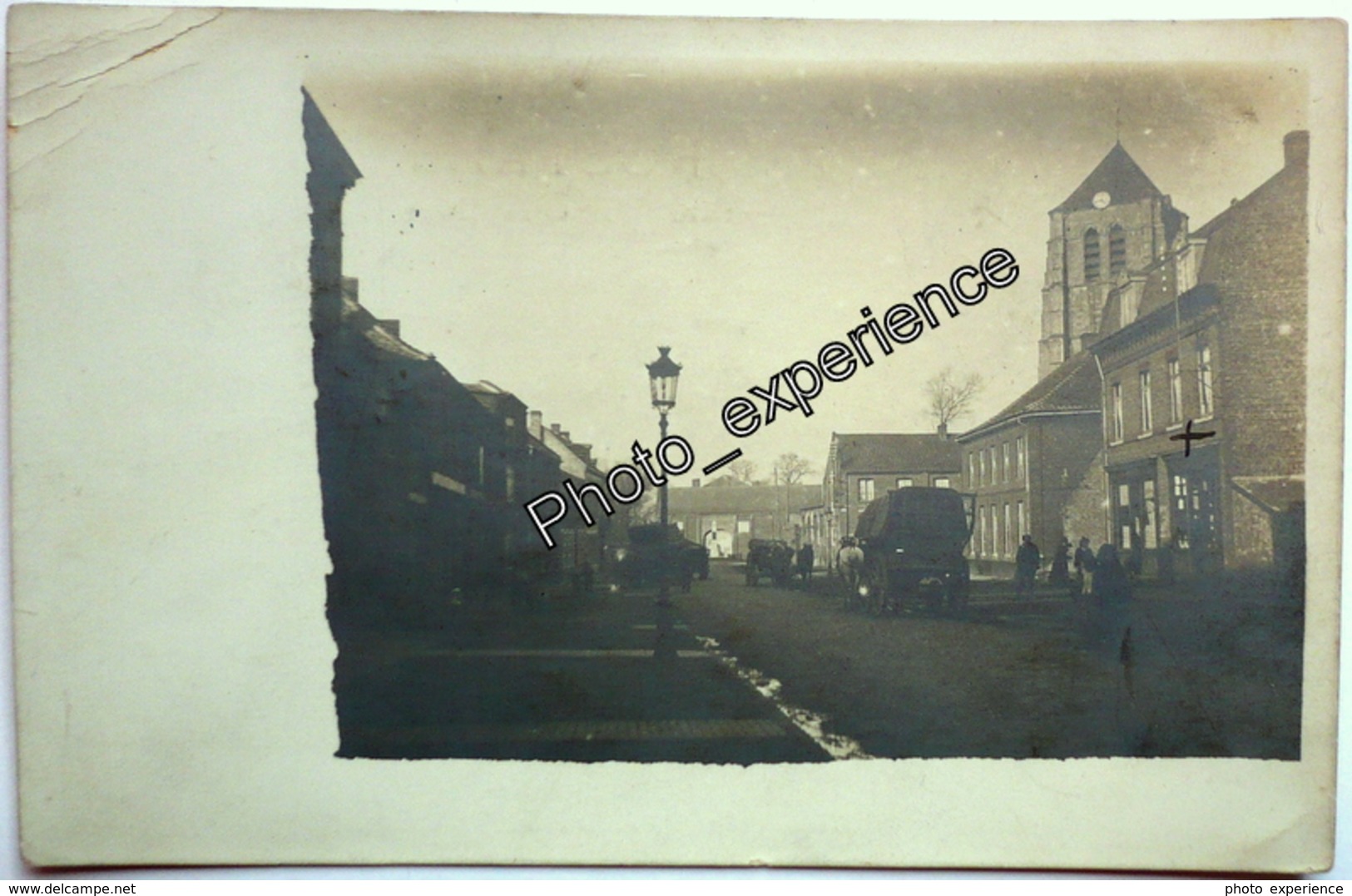 CPA Carte Photo Eglise Rue Commerce 1906 ? AVION Pas-de-Calais 62 - Avion